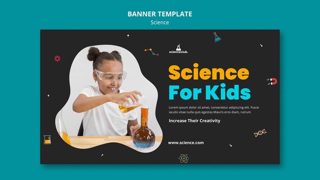 Science for Kids Banner Template – Free Download