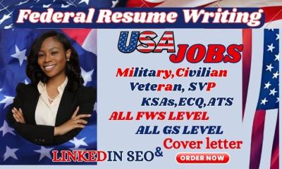 I Will Write USAJobs Federal Resume, Professional ATS Resume, Engineering Resume, CV