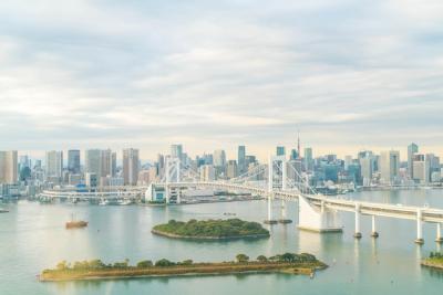 Tokyo Skyline Featuring Tokyo Tower and Rainbow Bridge – Free Download