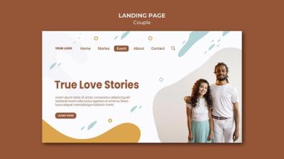 Couple Concept Landing Page Template – Free to Download