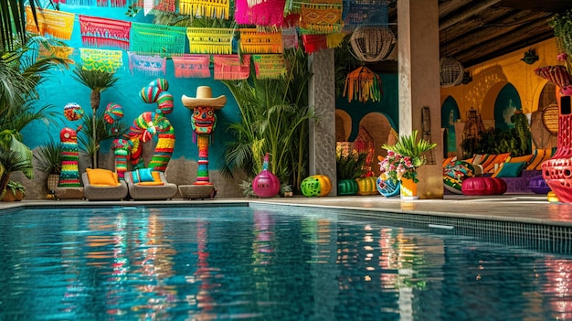 A Poolside Fiesta with Mexican-Themed Decor and Salsa Dance Floor – Free Download