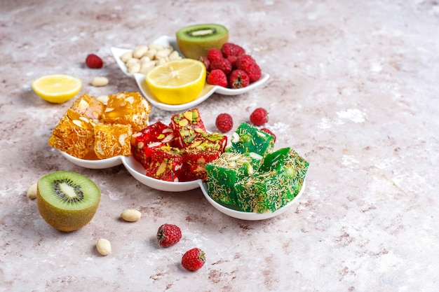 Traditional Turkish Delight and Oriental Sweets – Download Free Stock Photo