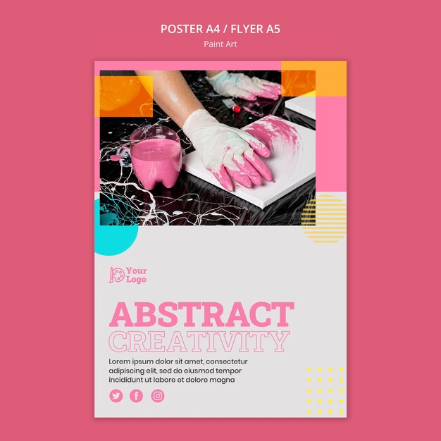 Paint Art Concept Flyer Template – Free Download