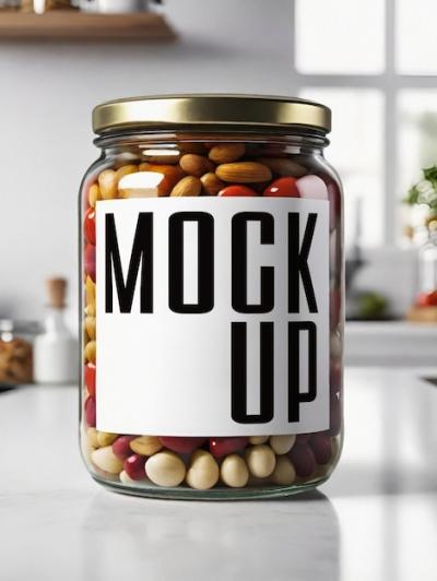 Glass Jar Mockup for Product Packaging Showcase – Free Download