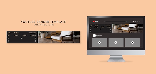 Architecture Project YouTube Banner Template – Download Free Stock Photo