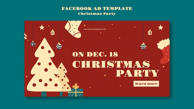 Flat Design Christmas Template – Free Download