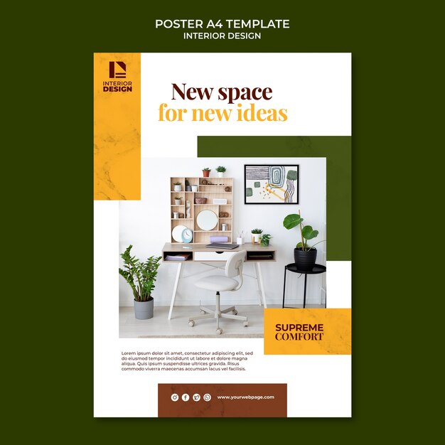 Interior Design Poster Template | Download Free Stock Photo