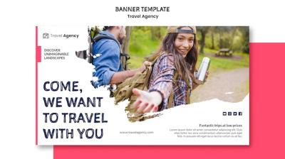 Travel Agency Banner Design – Download Free Stock Photo