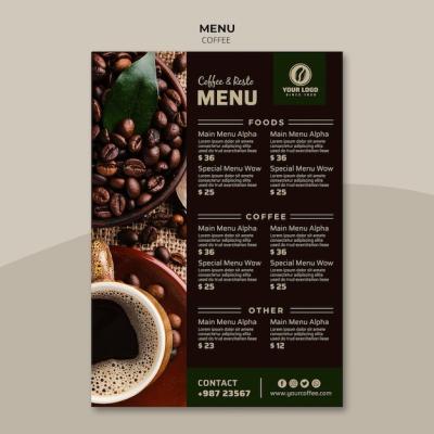 Tasty Coffee Menu Template – Free Stock Photo, Download Free