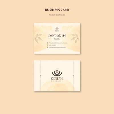 Korean Cosmetics Business Card Template – Free to Download