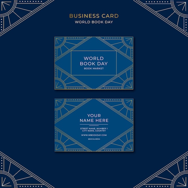 World Book Day Celebration Business Card Template – Free Download