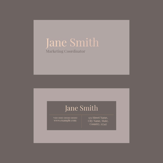 Feminine Theme Business Card Template PSD for Beauty Brands – Free Download