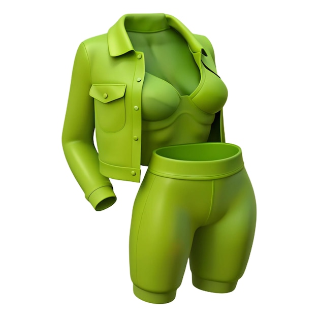 A Green Outfit Featuring a Stylish Green Belt and Jacket – Free Stock Photo Download