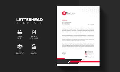 Modern Business and Corporate Letterhead Template Design – Free Download