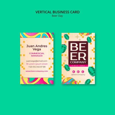 Beer Day Celebration Business Card – Free Download