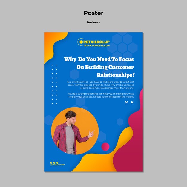 Gradient Business Poster Template – Free Download