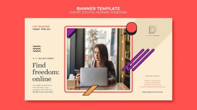 Digital Nomad Banner Template – Free to Download