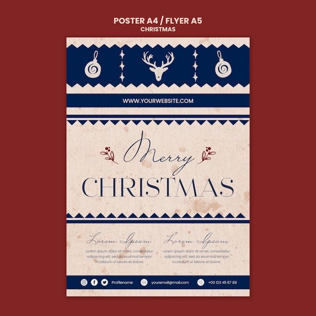 Christmas Flat Design Template – Free Download