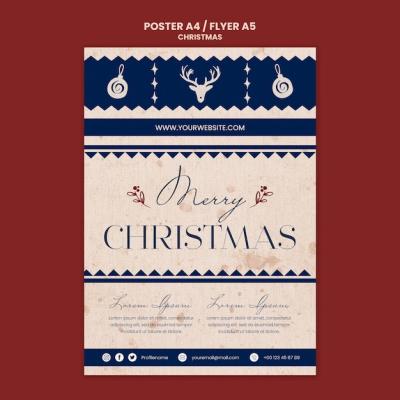 Christmas Flat Design Template – Free Download