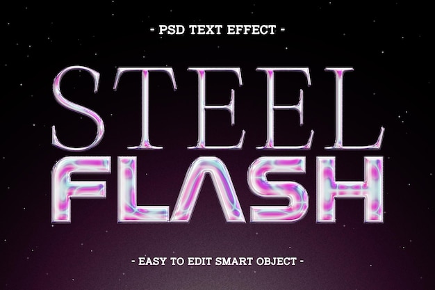 Colorful Steel Flash Chrome Text Effect – Free Download