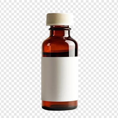 A Bottle of Medicine with a White Label on a Transparent Background – Free Stock Photo, Download for Free