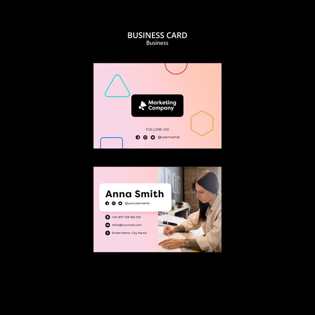 Flat Design Business Template – Free Download