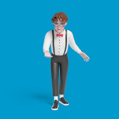 Nerd Boy 3D Illustration – Free Stock Photo for Download