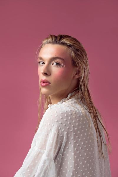 Model with Long Hair Posing – Free to Download