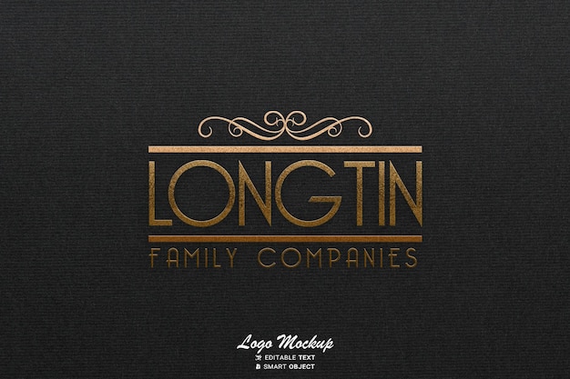 Metallic Foil Logo Mockup – Free Download