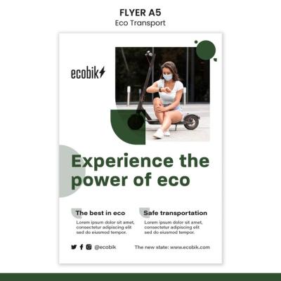 Eco Transport Flyer Template – Free to Download