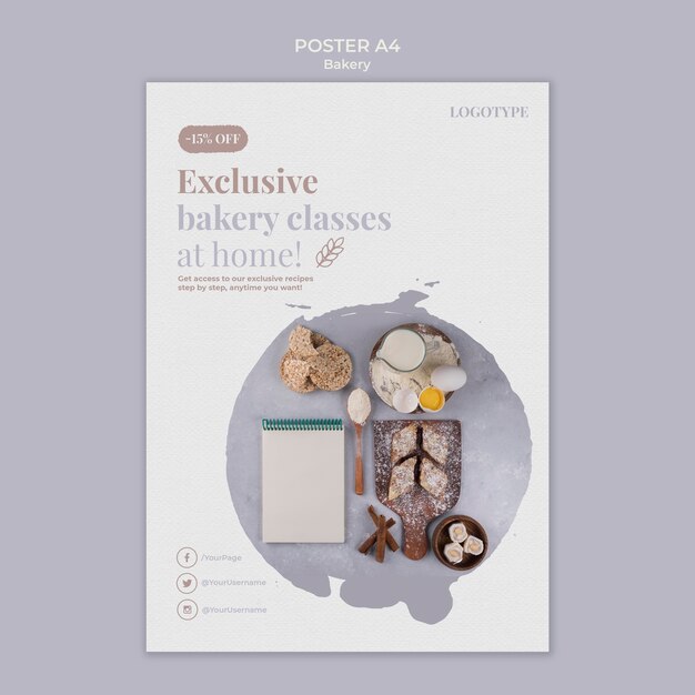 Bakery Ad Flyer Template – Download Free Stock Photo