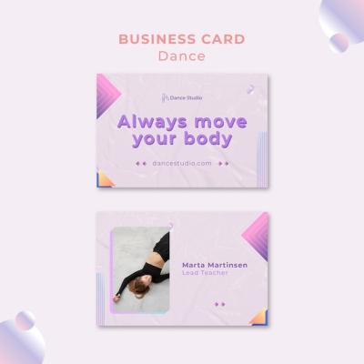 Geometric Dance Lessons Business Card Template – Free Download