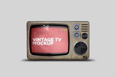 Vintage TV Mockup for Creative Projects – Free Download