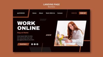 Work from Home Landing Page Template – Free Download