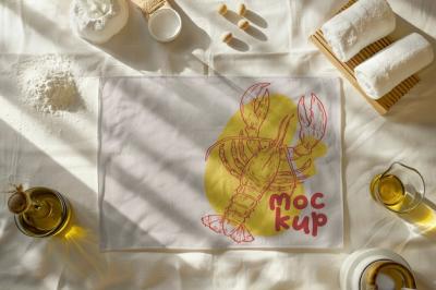 Kitchen Towel Mock-Up Design for Creative Projects – Free Download