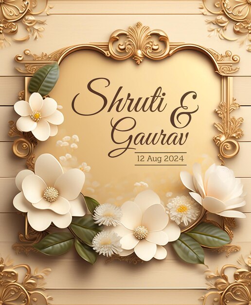 Elegant Vintage Wedding Invitation Greeting Cards – Free Download