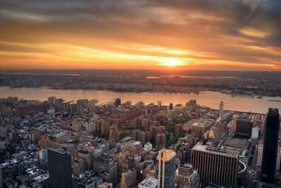 Manhattan Hudson River Sunset – Free Stock Photo for Download