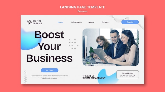 Flat Design Business Template – Free Download