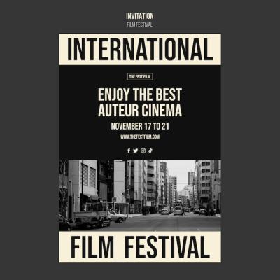 Monochrome Film Festival Invitation Template – Free Download