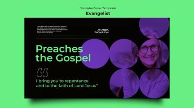 Evangelist YouTube Thumbnail Template Design – Download Free Stock Photo