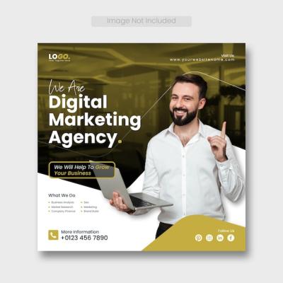 Corporate Social Media and Agency Banner Templates for Digital Marketing – Download Free Stock Photo