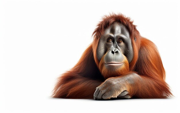 8k Image of a Realistic White Orangutan – Free Download