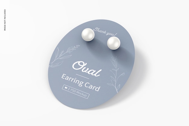 Oval Earring Card Mockup – Free Download