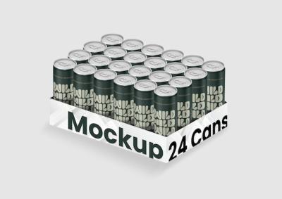 24 Piece Can Mockup PSD – Free Download for Your Design Projects