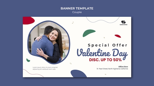 Valentine’s Day Couple Banner Template – Free Download