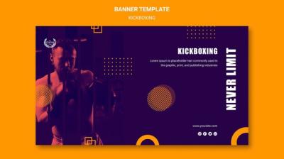 Kickboxing Banner Template â Free Download, Download Free Stock Photo