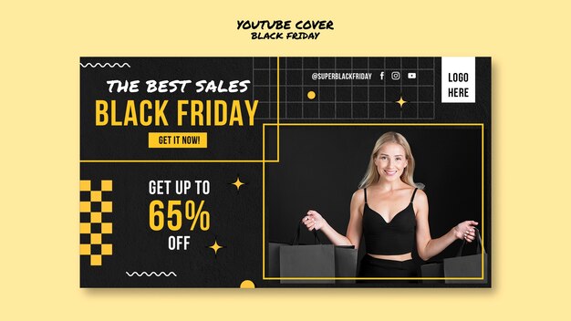 Black Friday Sales YouTube Cover Template – Free Download