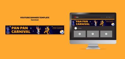 Carnival Fest YouTube Banner Template – Free Download