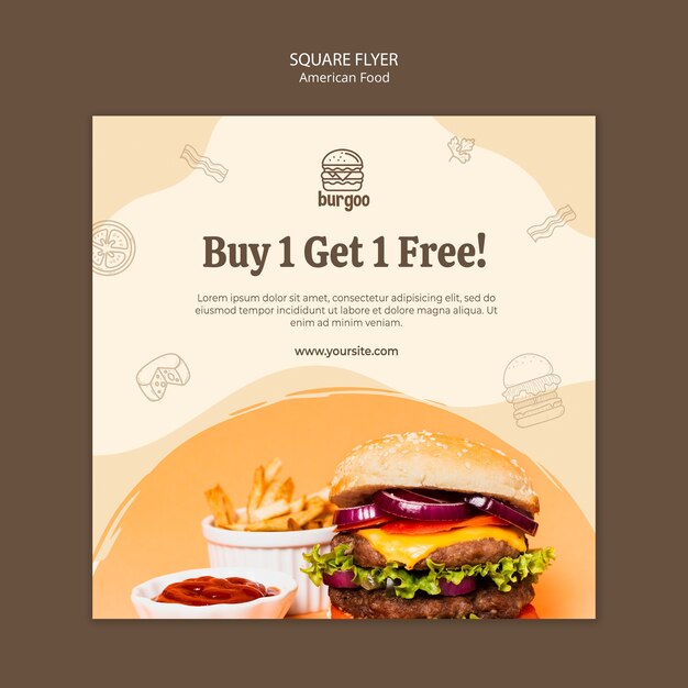 American Food Flyer Template – Free Download