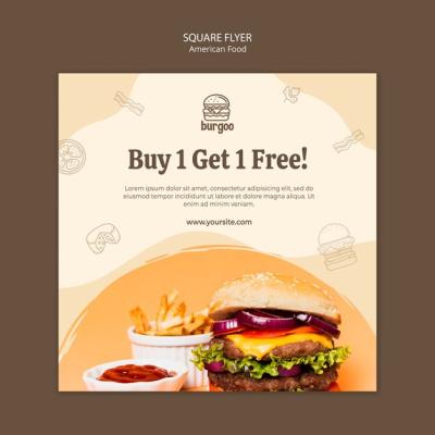 American Food Flyer Template – Free Download